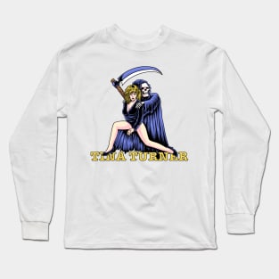 Tina Turner With Grim Reaper Style Fan Art Design Long Sleeve T-Shirt